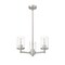 Z-Lite Thayer Chandelier, 3-Light, 19 In.W x 9.25 In.H, Brushed Nickel/Clear 742-3BN - alternate 7